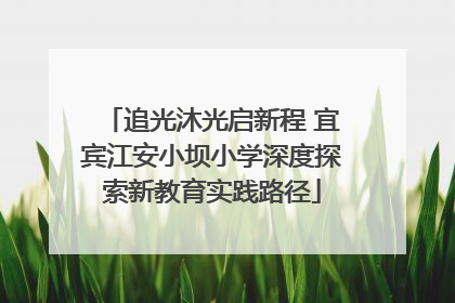 追光沐光启新程 宜宾江安小坝小学深度探索新教育实践路径