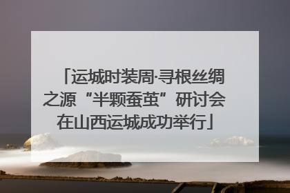 运城时装周·寻根丝绸之源“半颗蚕茧”研讨会在山西运城成功举行