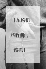 车检机构作弊，该抓