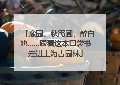 豫园、秋霞圃、醉白池……跟着这本口袋书走进上海古园林