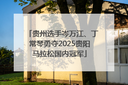 贵州选手岑万江、丁常琴勇夺2025贵阳马拉松国内冠军