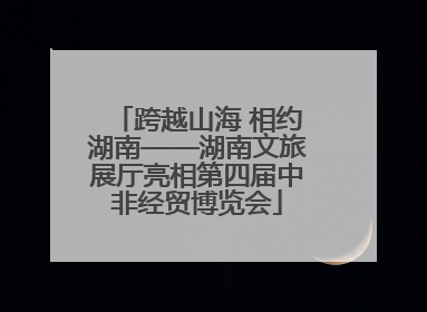 跨越山海 相约湖南——湖南文旅展厅亮相第四届中非经贸博览会