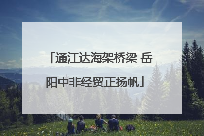 通江达海架桥梁 岳阳中非经贸正扬帆
