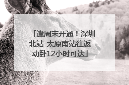 逢周末开通！深圳北站-太原南站往返动卧12小时可达