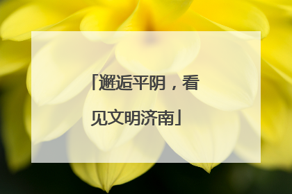邂逅平阴，看见文明济南