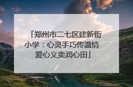 郑州市二七区建新街小学：心灵手巧传温情 爱心义卖润心田