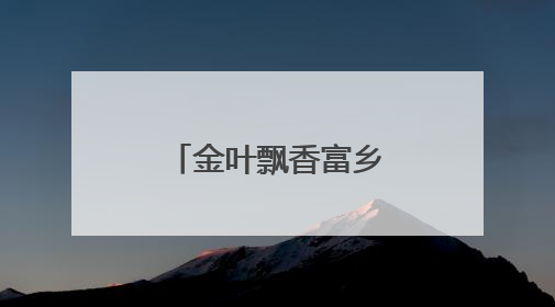 金叶飘香富乡邻 振兴路上“烟”火旺