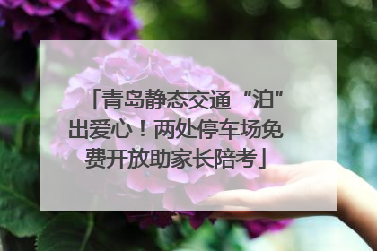 青岛静态交通“泊”出爱心！两处停车场免费开放助家长陪考