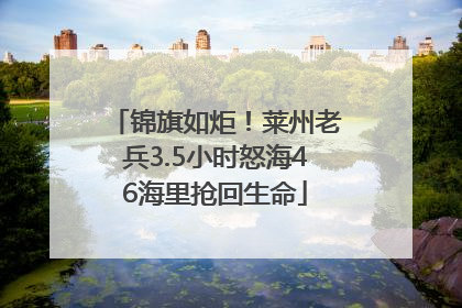 锦旗如炬！莱州老兵3.5小时怒海46海里抢回生命