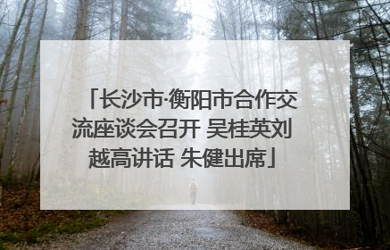 长沙市·衡阳市合作交流座谈会召开 吴桂英刘越高讲话 朱健出席