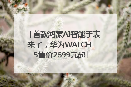 首款鸿蒙AI智能手表来了，华为WATCH 5售价2699元起