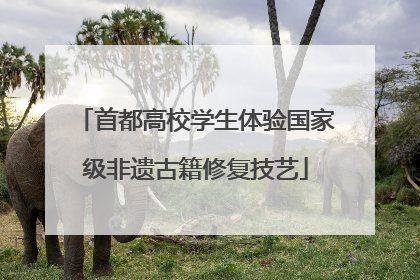 首都高校学生体验国家级非遗古籍修复技艺