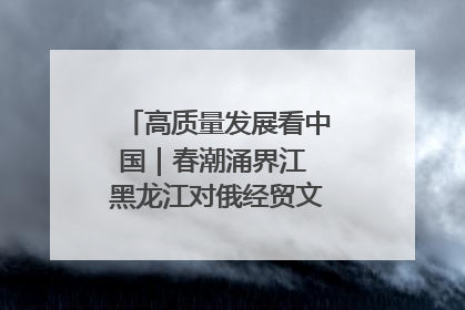 高质量发展看中国｜春潮涌界江 黑龙江对俄经贸文旅交流绿意盎然