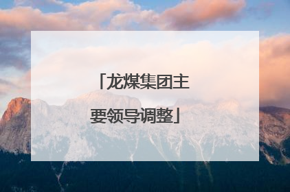龙煤集团主要领导调整