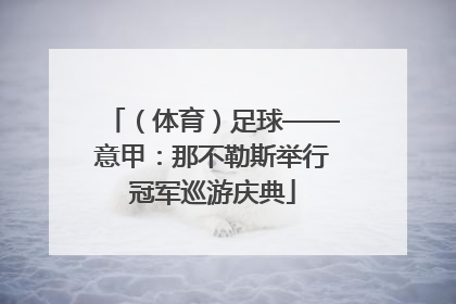 （体育）足球——意甲：那不勒斯举行冠军巡游庆典
