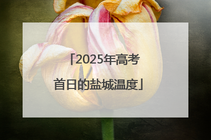 2025年高考首日的盐城温度