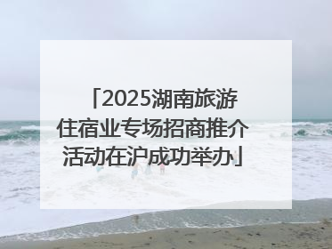 2025湖南旅游住宿业专场招商推介活动在沪成功举办