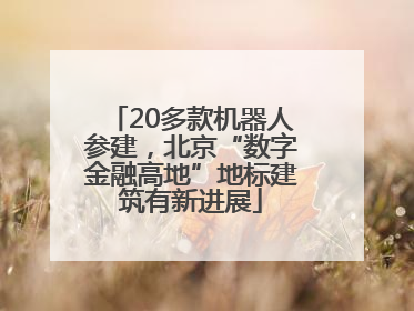 20多款机器人参建，北京“数字金融高地”地标建筑有新进展