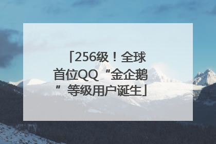 256级!全球首位QQ“金企鹅”等级用户诞生