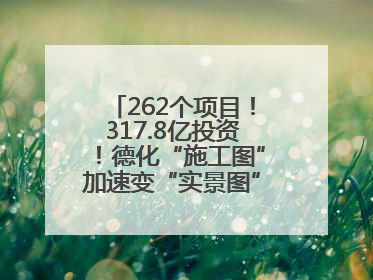 262个项目！317.8亿投资！德化“施工图”加速变“实景图”，现场燃爆了！