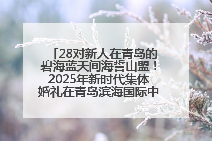 28对新人在青岛的碧海蓝天间海誓山盟！2025年新时代集体婚礼在青岛滨海国际中心文明实践广场举行