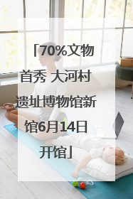 70%文物首秀 大河村遗址博物馆新馆6月14日开馆